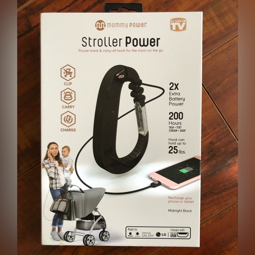 Mommy power portable power bank clip